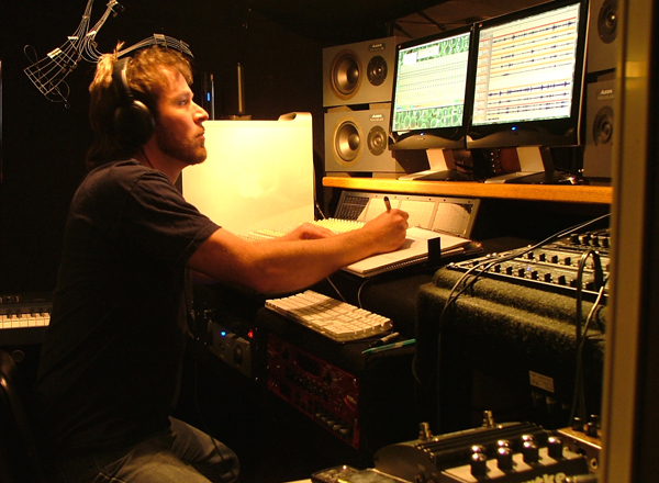 mixing in the studio